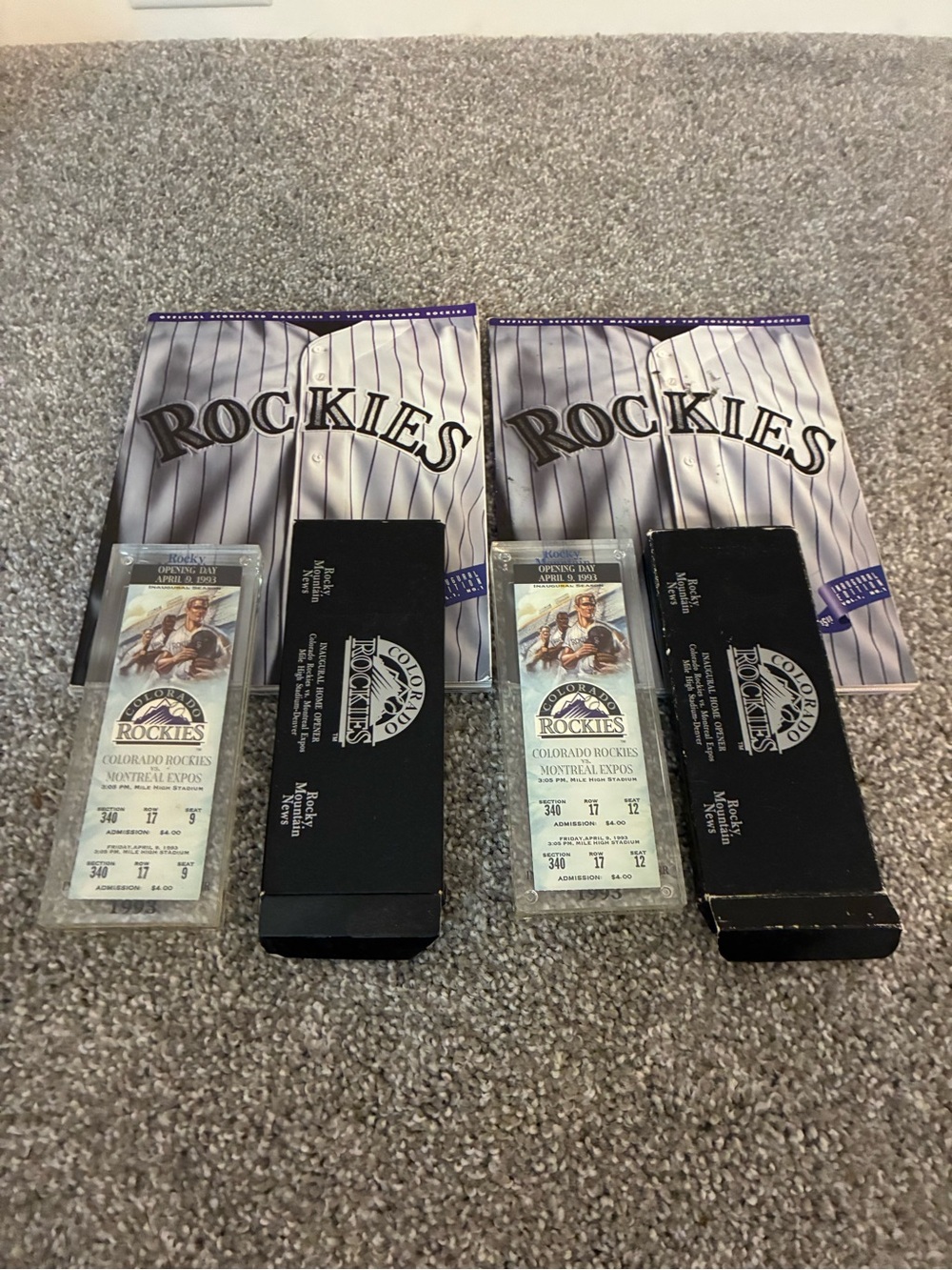 Collectible Ticket & Program Set - Black and White